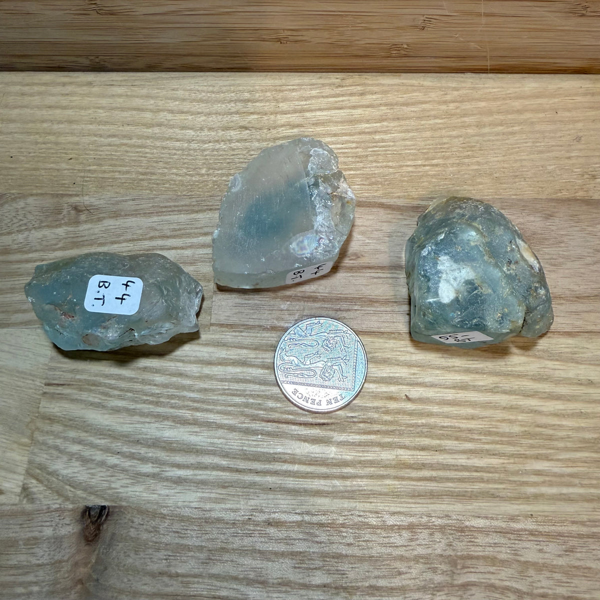Blue Topaz raw pieces A grade