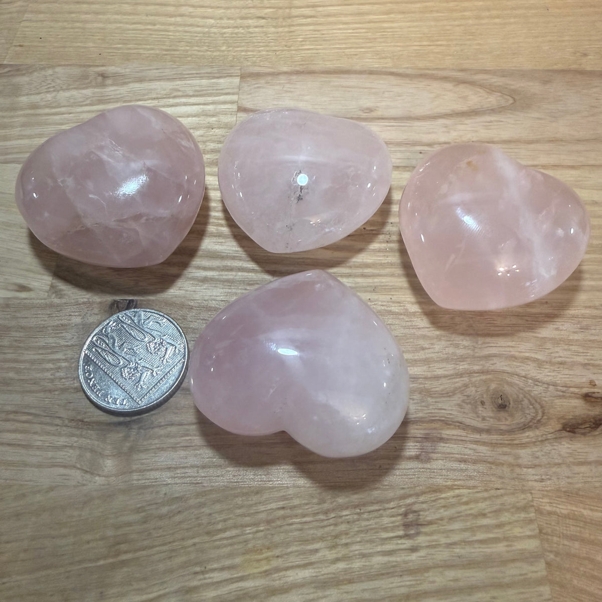 Madagascan Rose Quartz Hearts