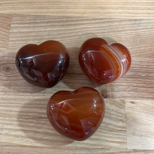 Carnelian Puffy Heart