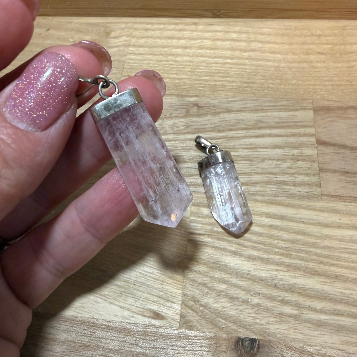 Kunzite Raw Pendant