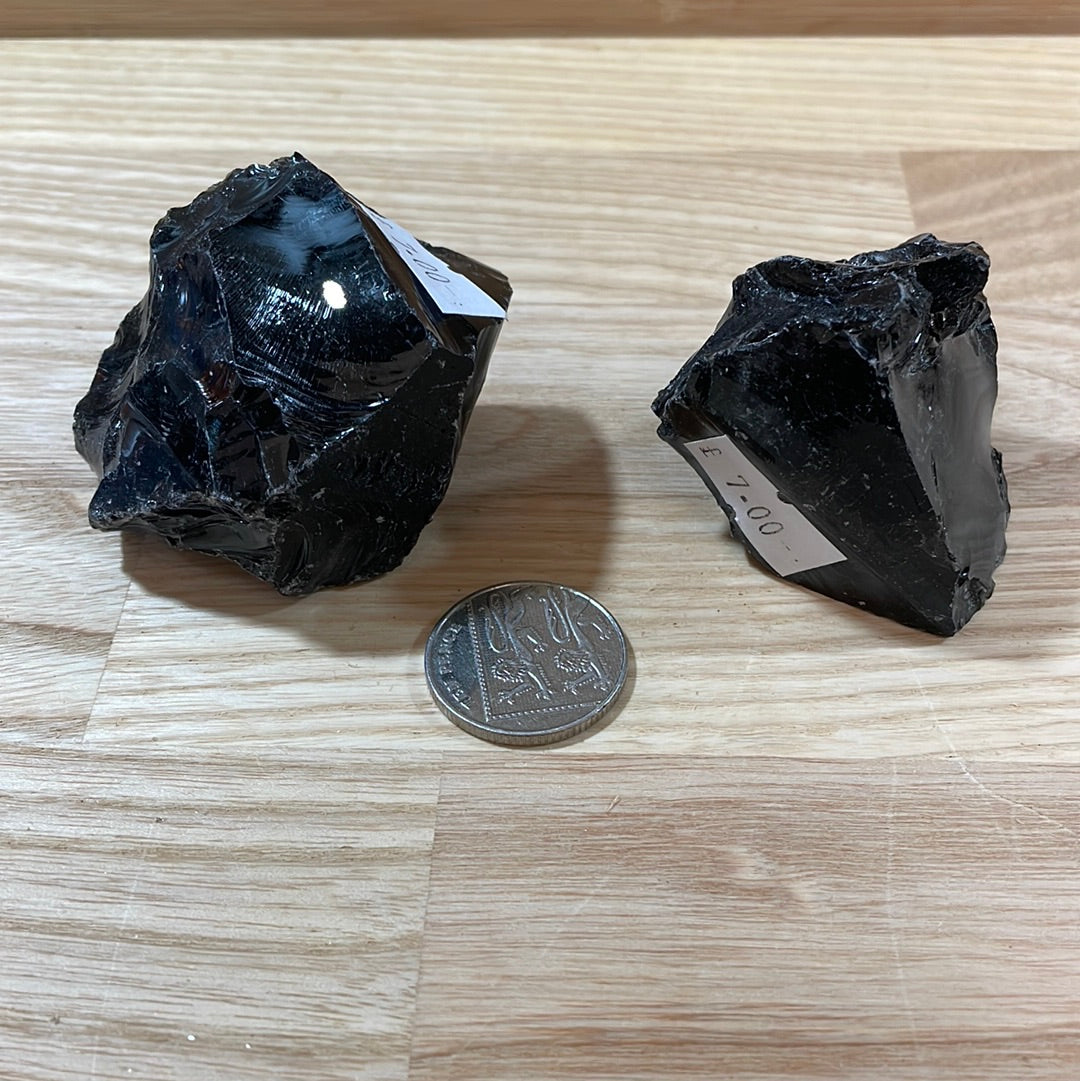 Black Obsidian Raw pieces
