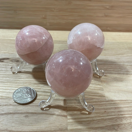 Rose Quartz Sphere 40mm and 50mm A Grade