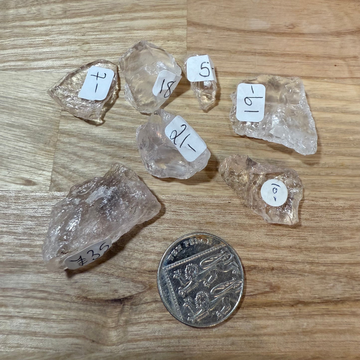 Morganite Raw Gemstones