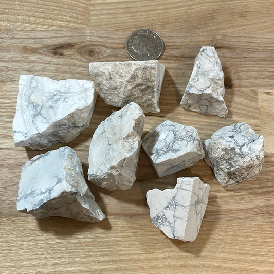 White Howlite Raw Pieces