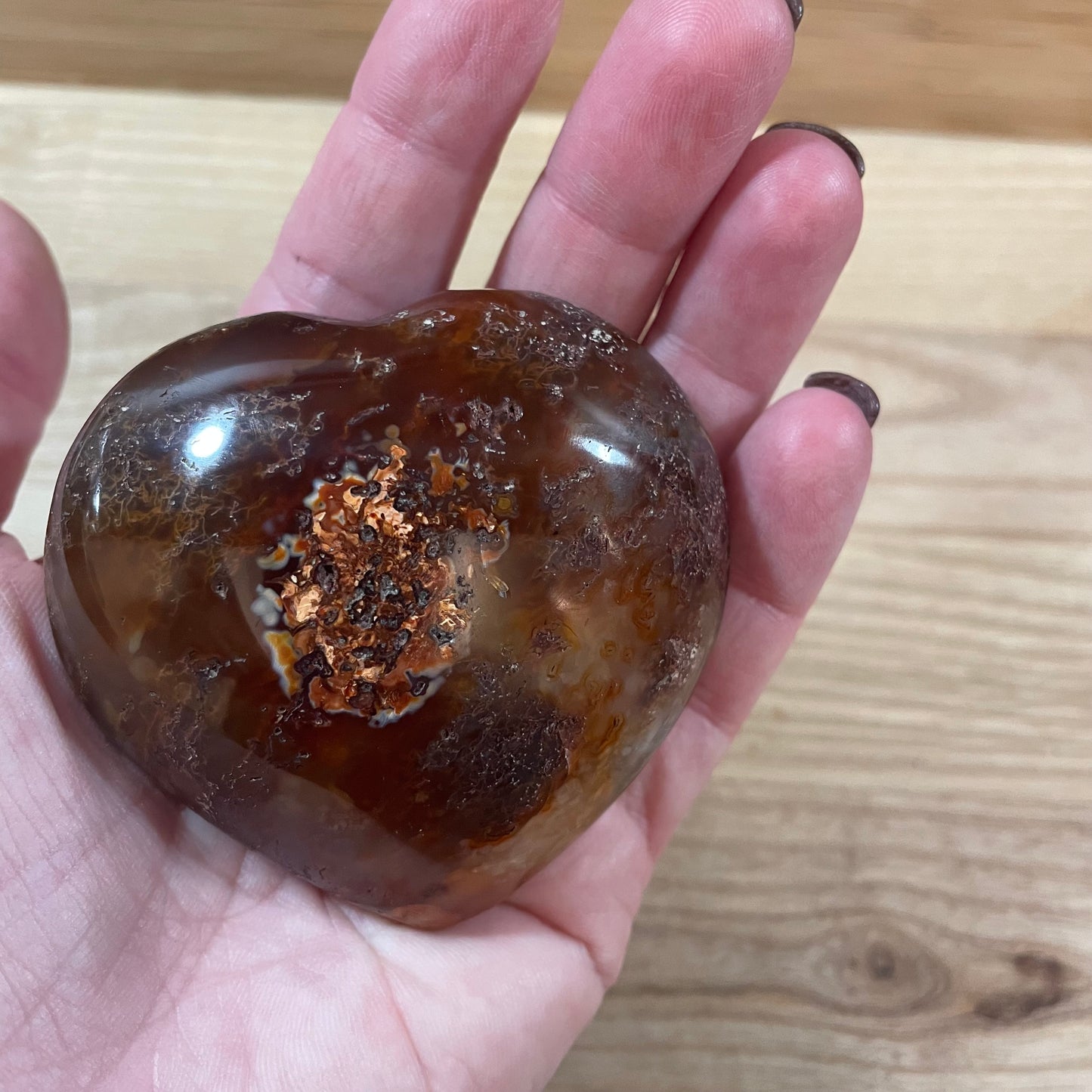 Carnelian Puffy Heart (Large)