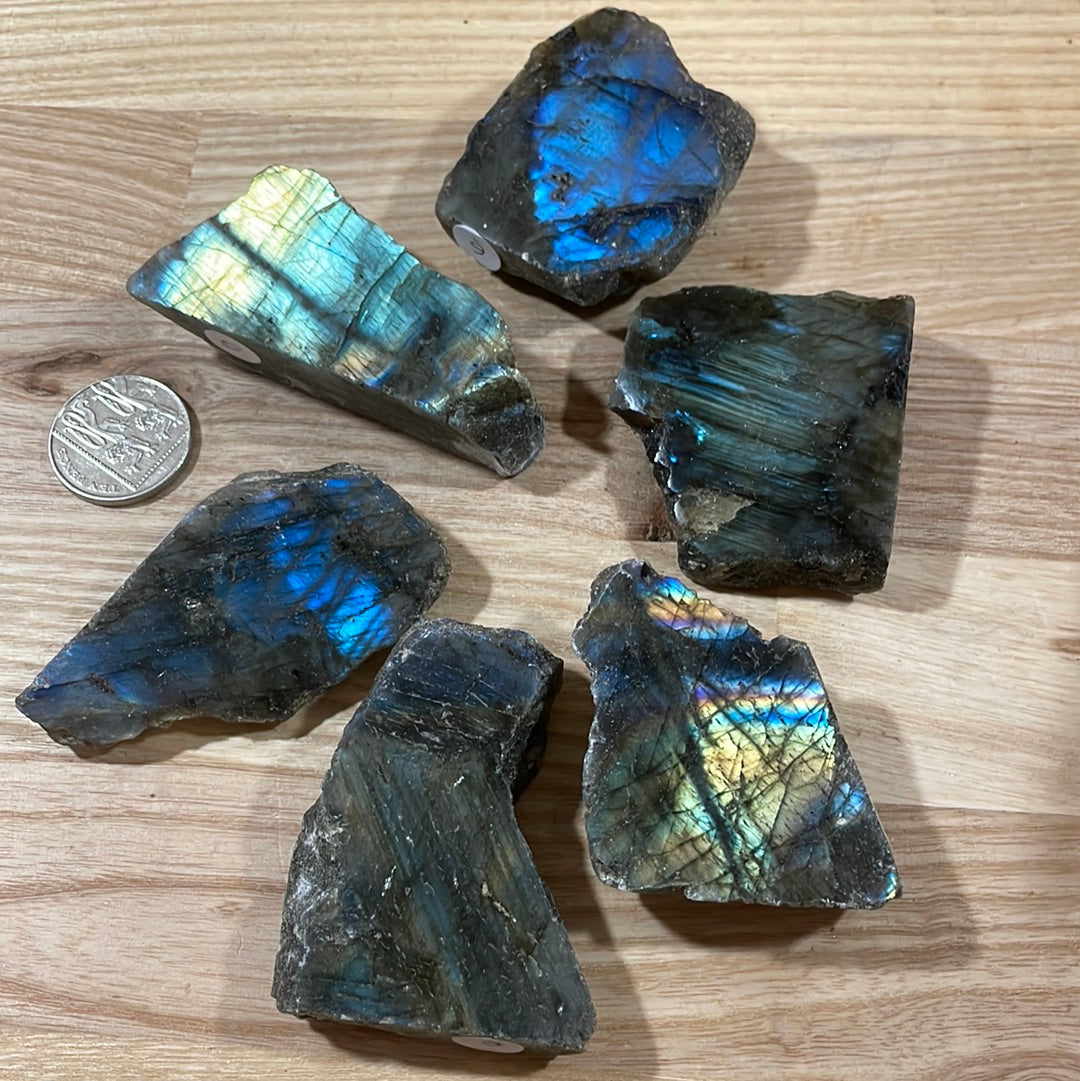 Labradorite - Raw with polished front