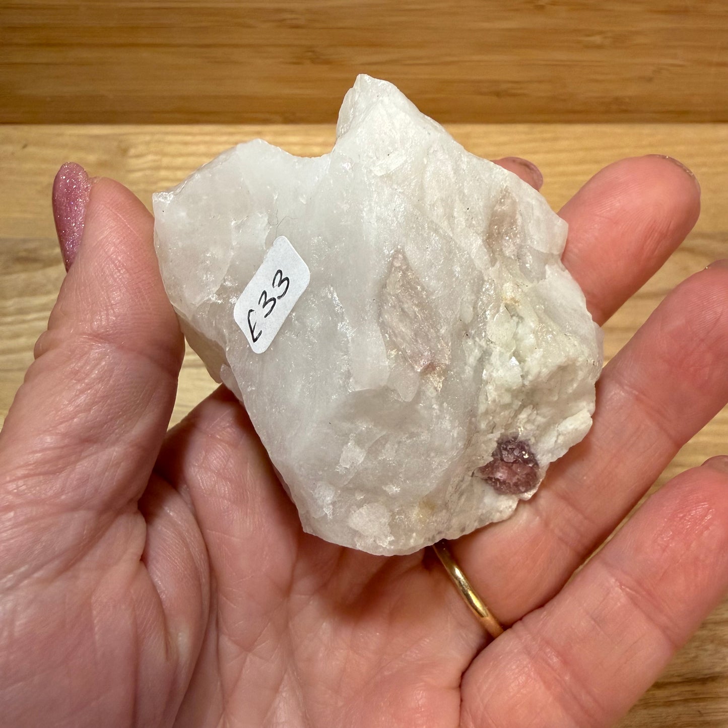 Pink Tourmaline in Quartz Matrix