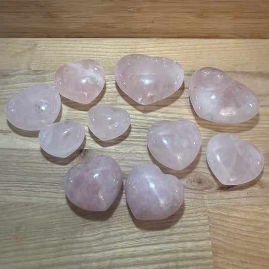 Madagascan Rose Quartz Hearts