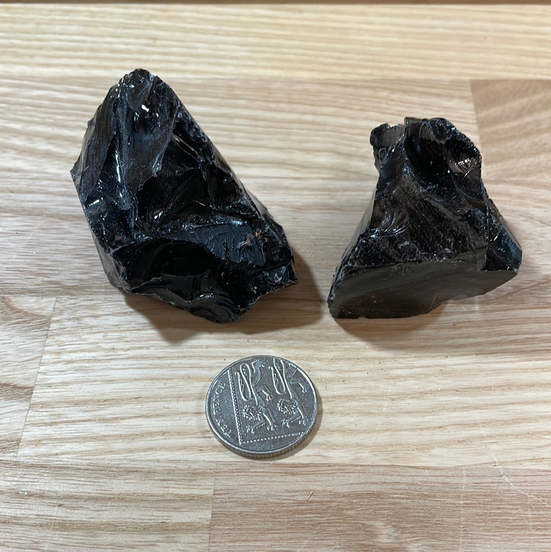 Black Obsidian Raw pieces