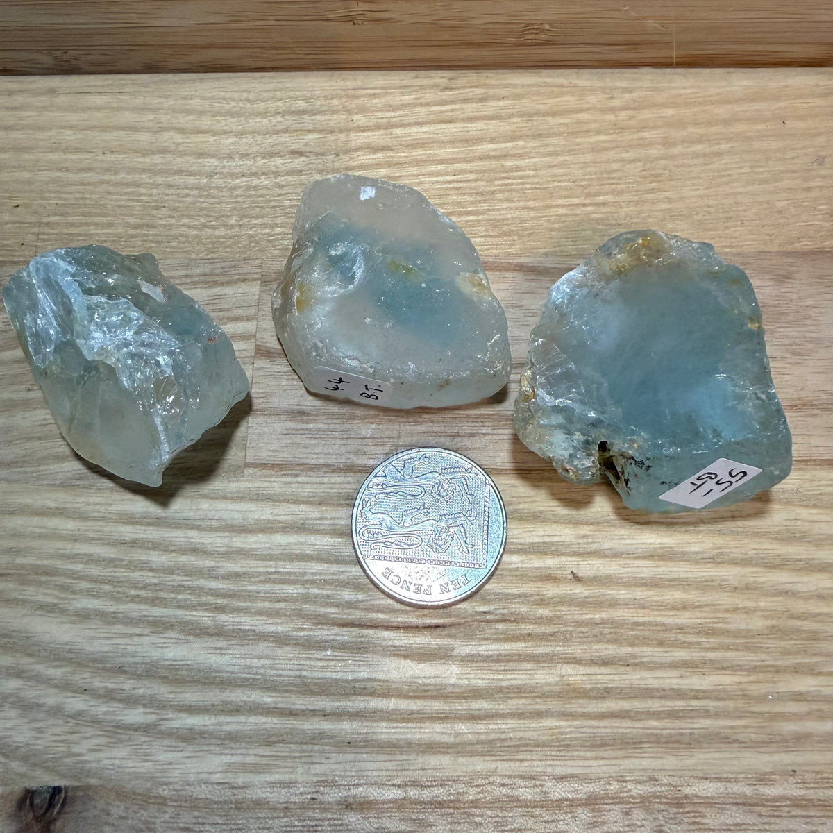 Blue Topaz raw pieces A grade