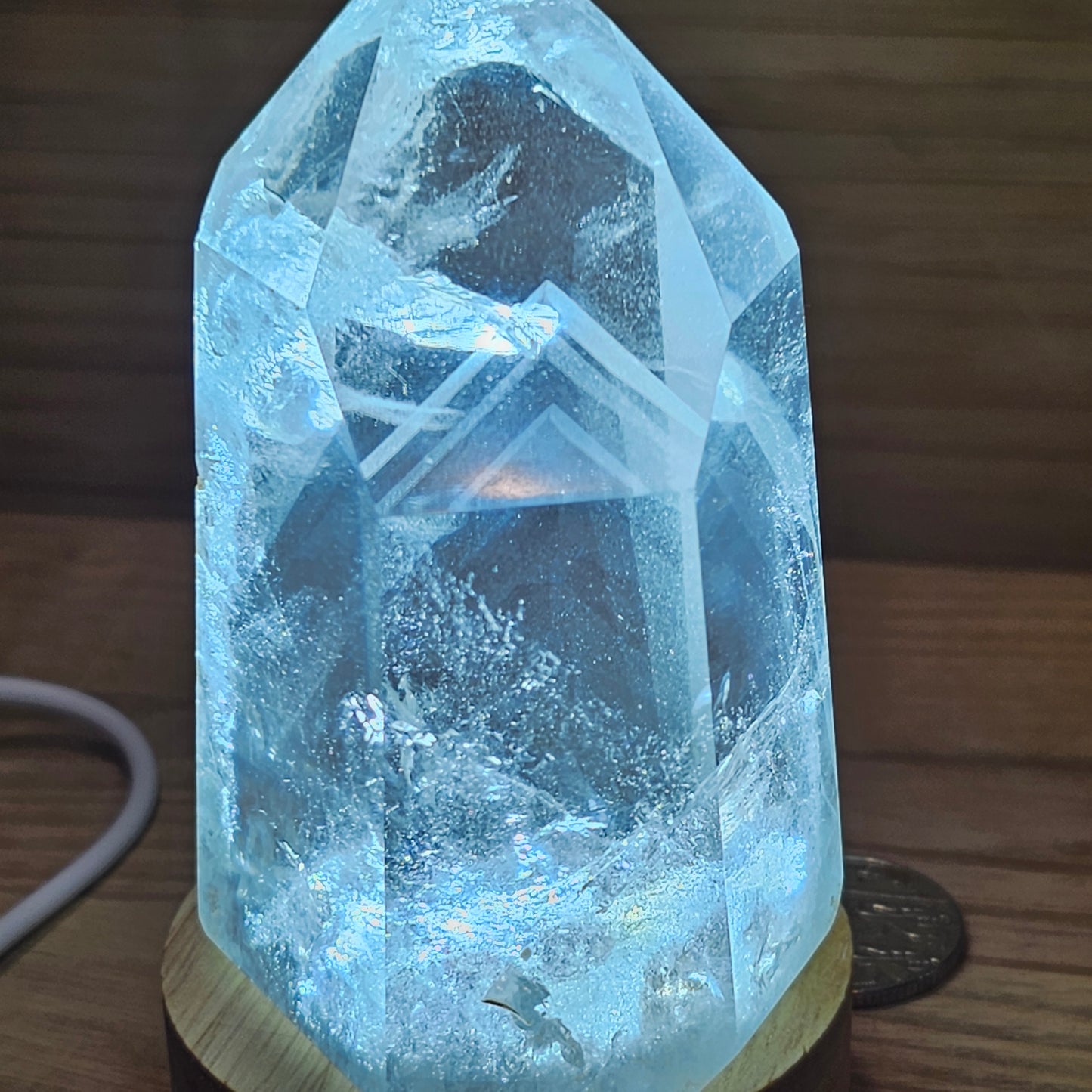 Clear Quartz Point with Multiple Phantoms