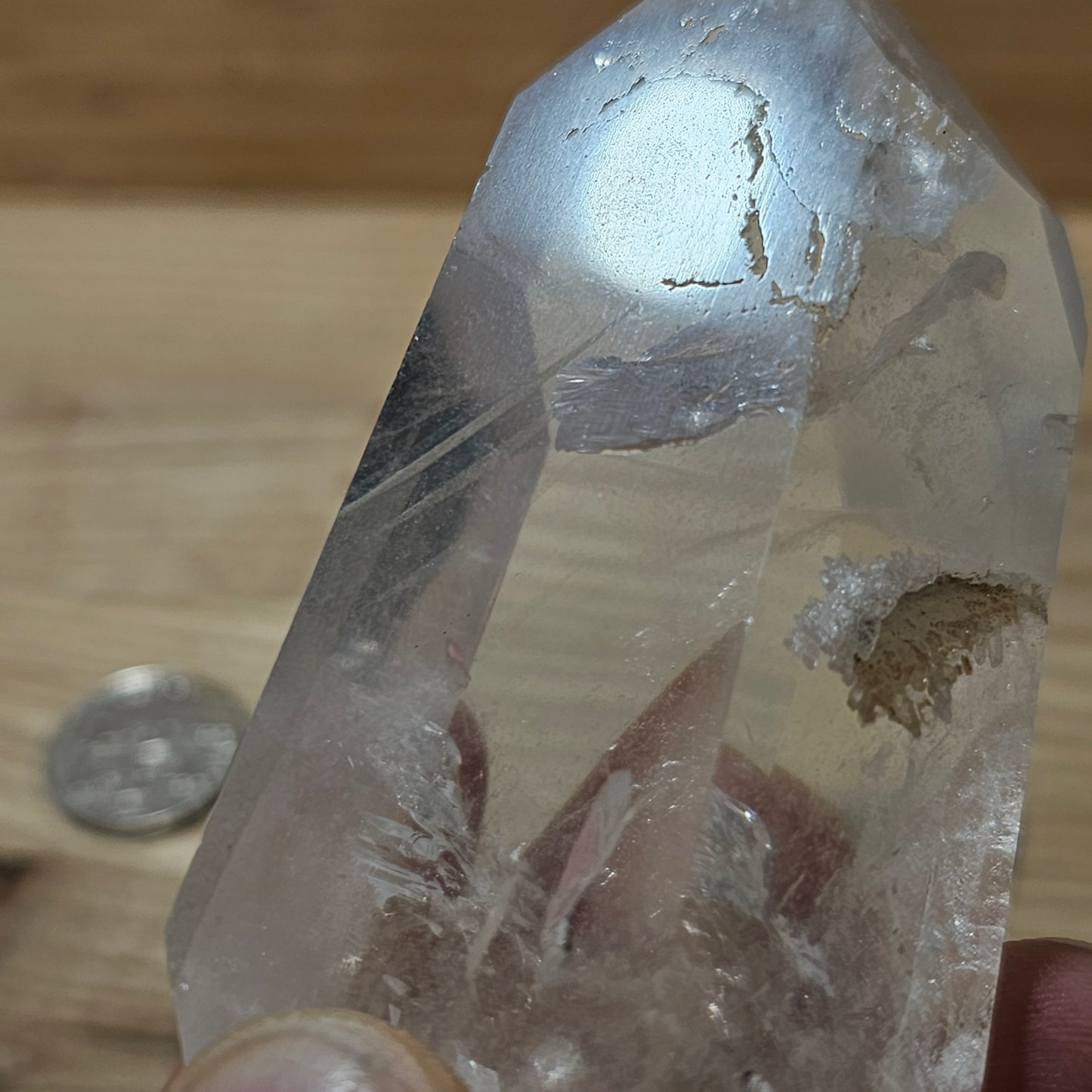 Clear Quartz Point with Multiple Phantoms