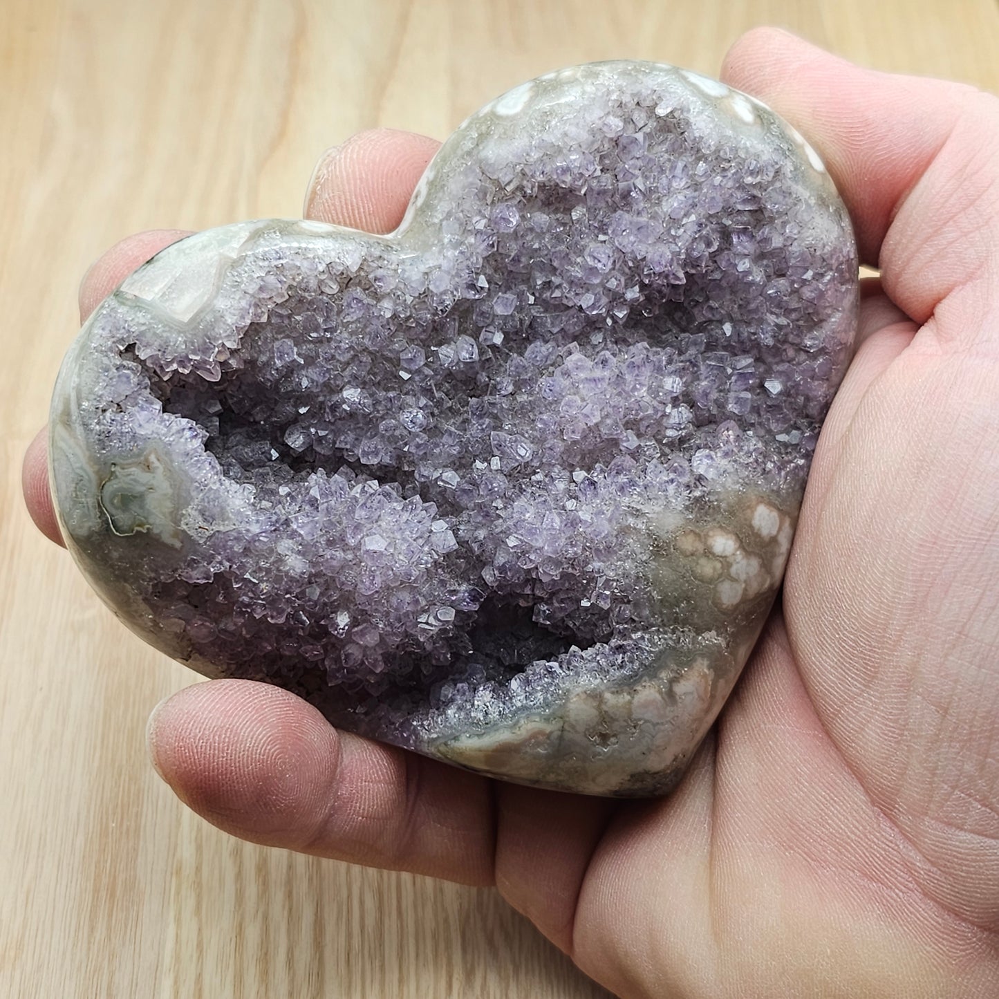 Amethyst Hearts Druzy