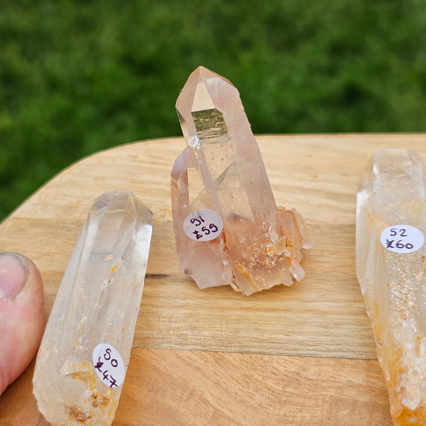 Blue Mist Lemurian Quartz Points