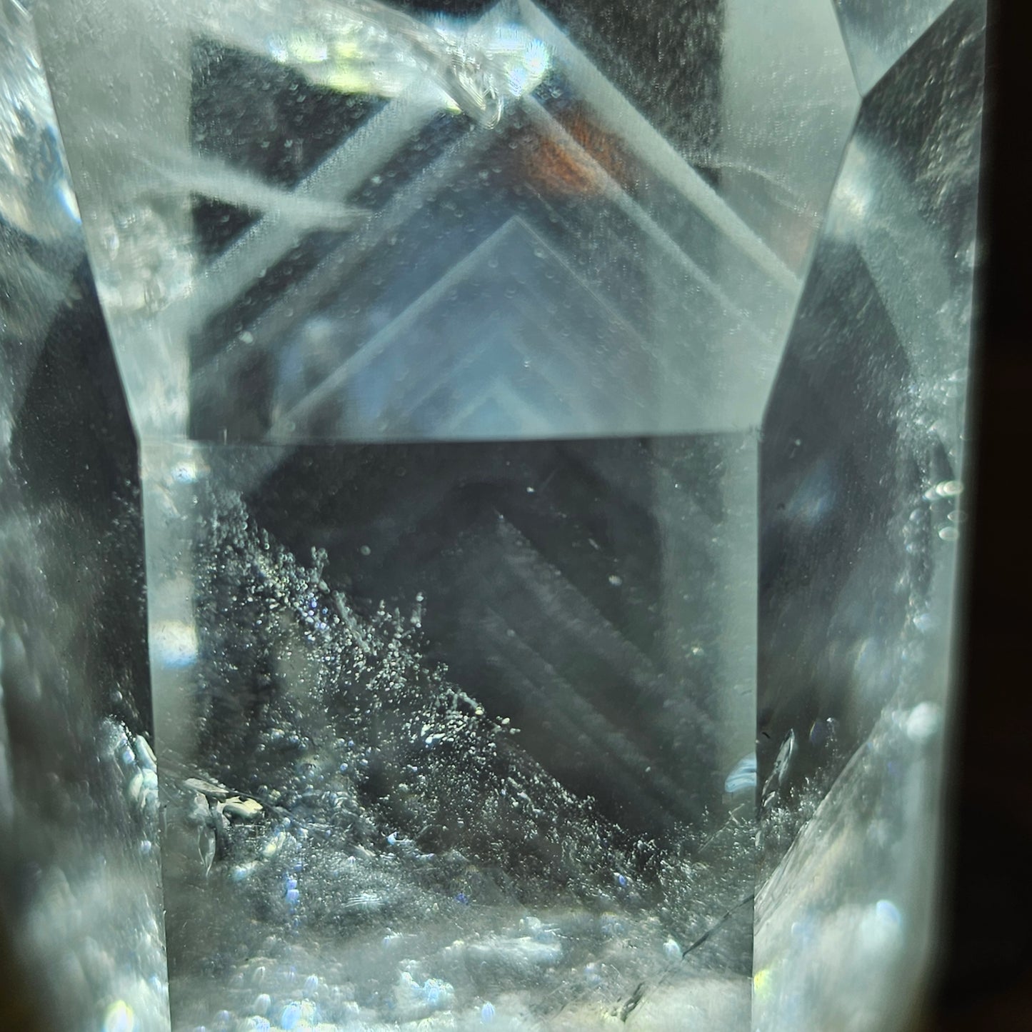 Clear Quartz Point with Multiple Phantoms