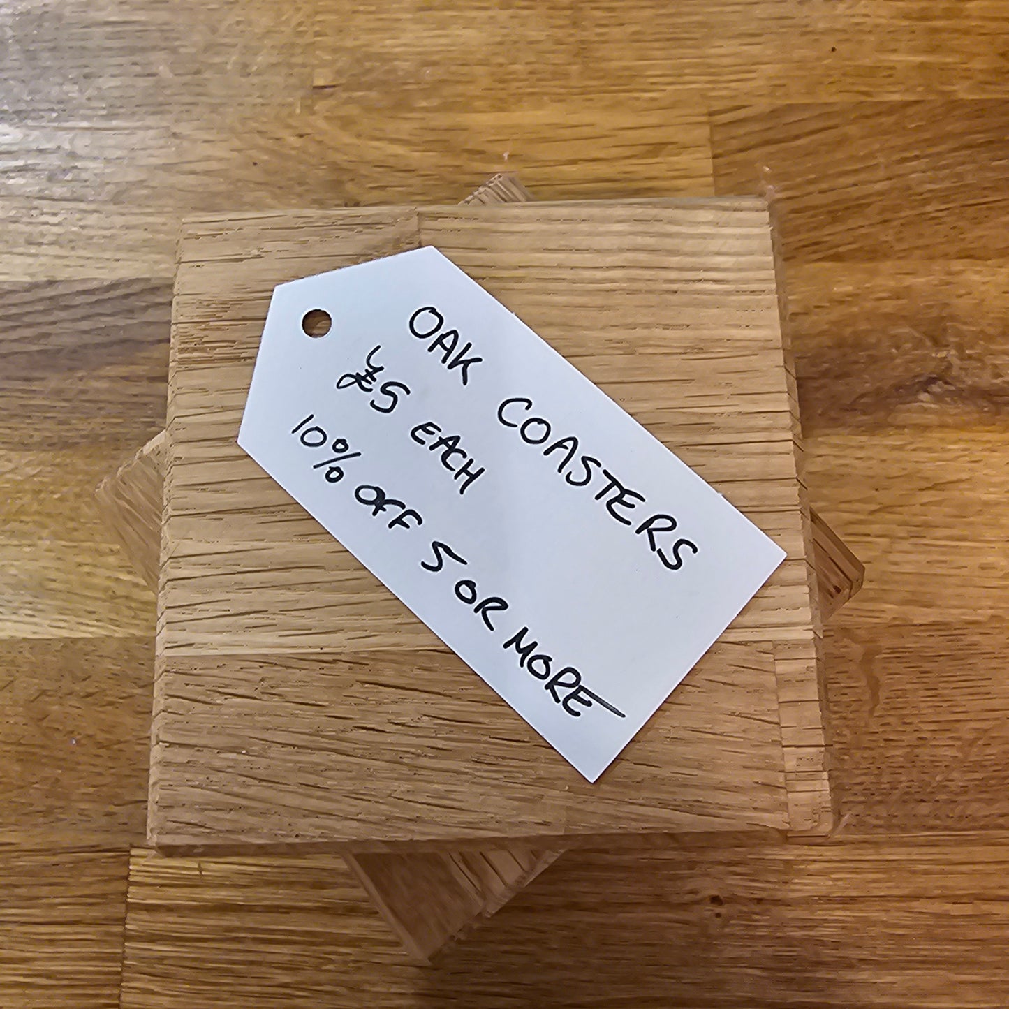 Oak Coasters 10cm x 10cm