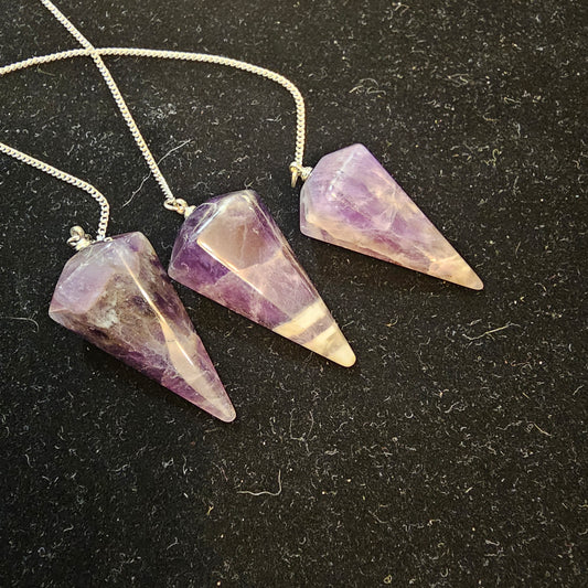 Amethyst Faceted Cone Pendulum
