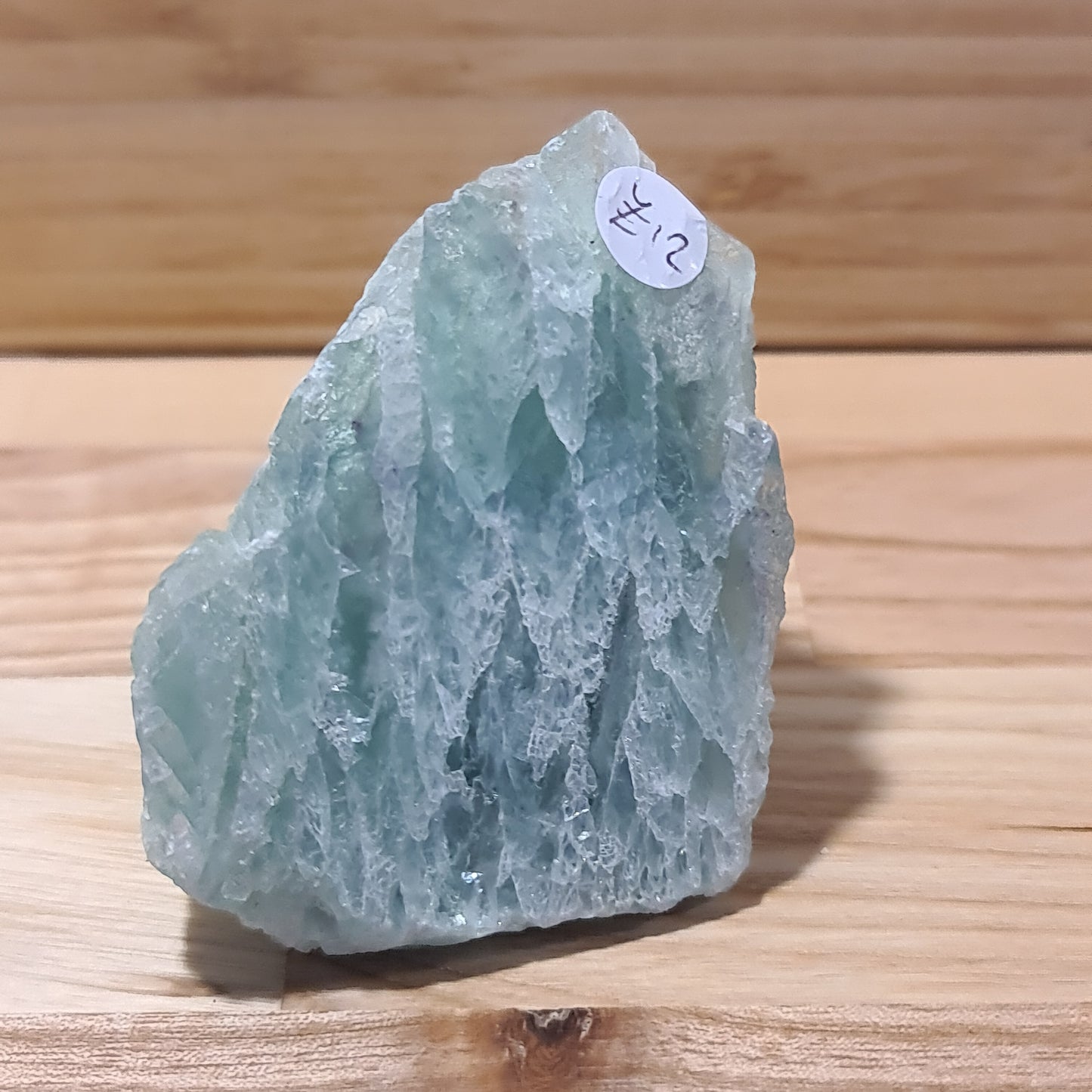 Green Fluorite Cut & Polished face