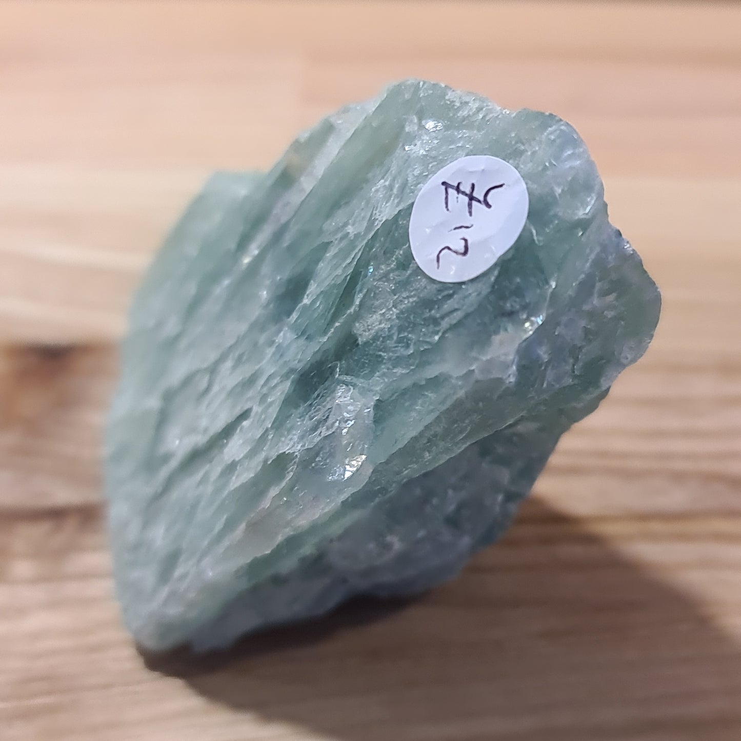 Green Fluorite Cut & Polished face