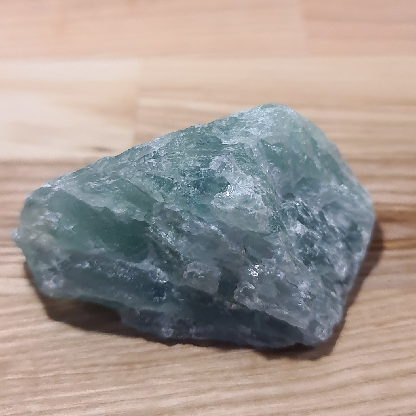 Green Fluorite Cut & Polished face