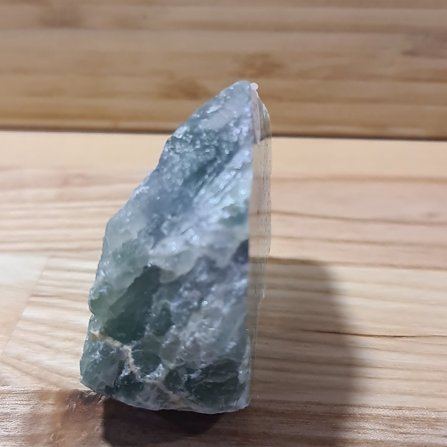 Green Fluorite Cut & Polished face