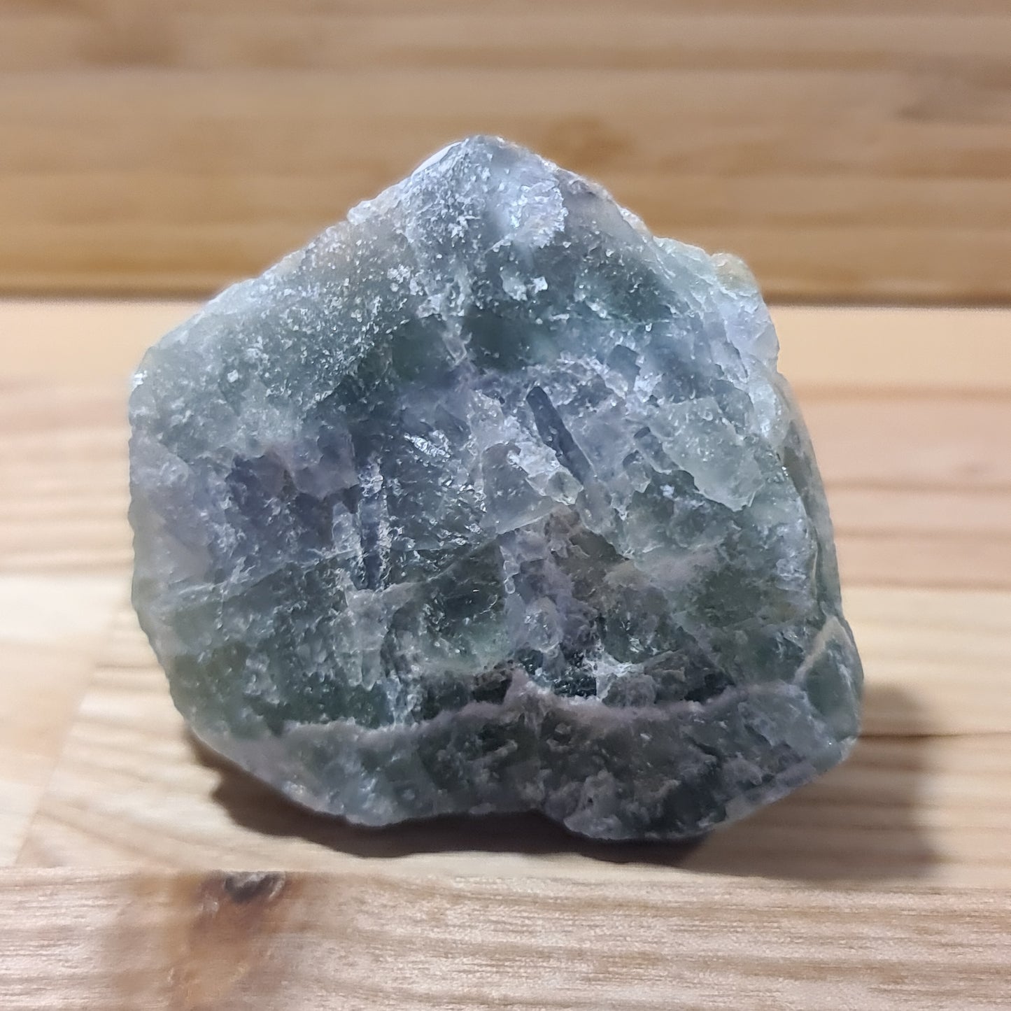 Green Fluorite Cut & Polished face