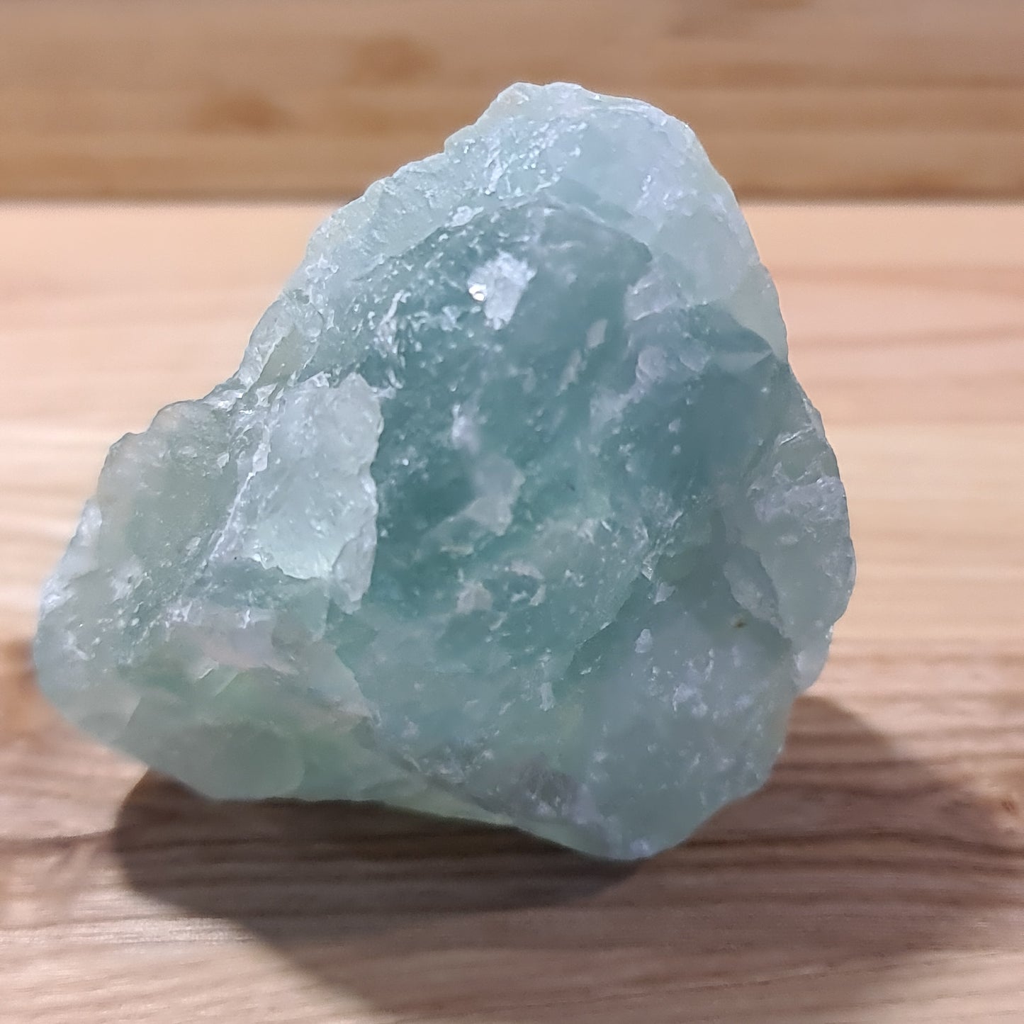 Green Fluorite Cut & Polished face