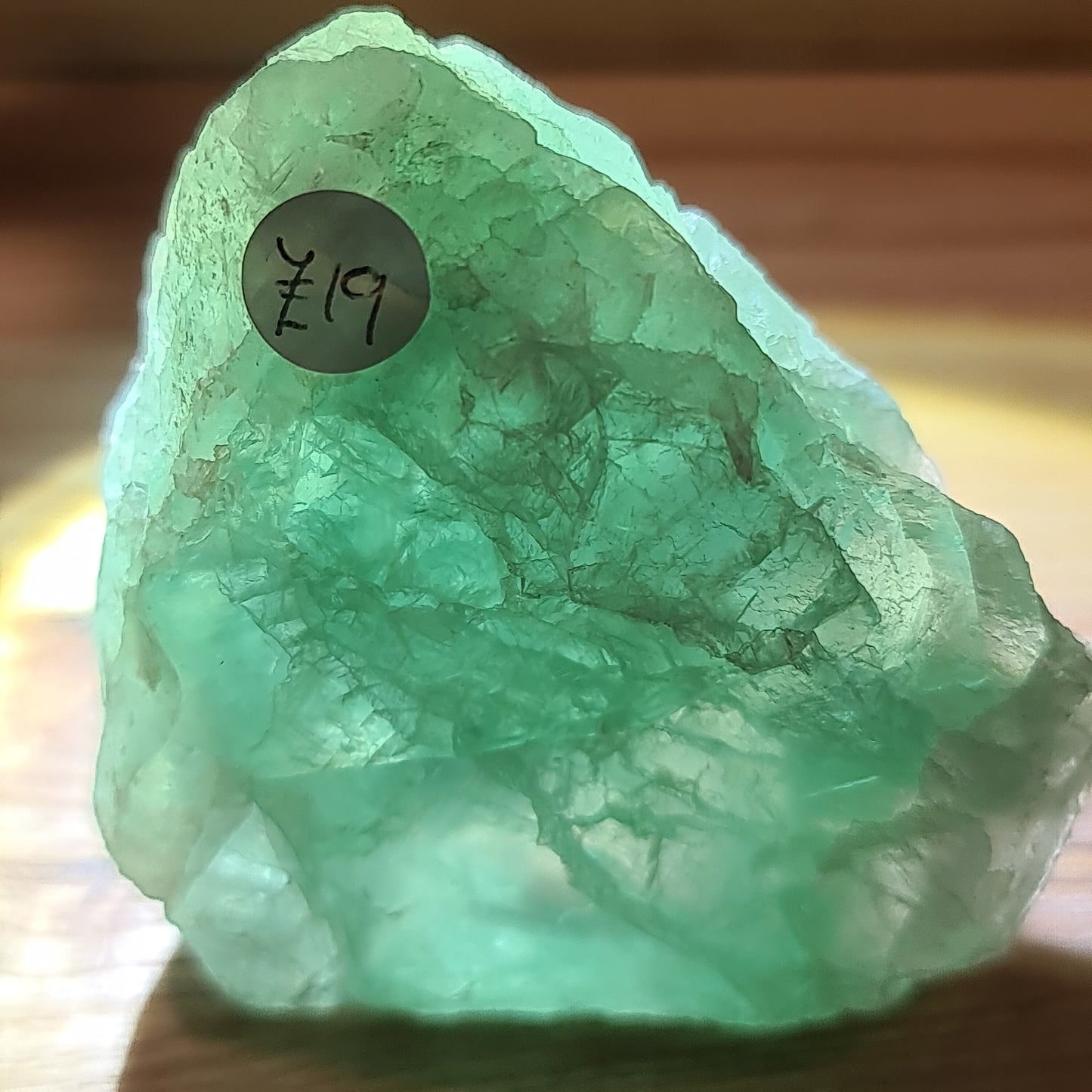Green Fluorite Cut & Polished face