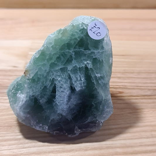 Green Fluorite Cut & Polished face