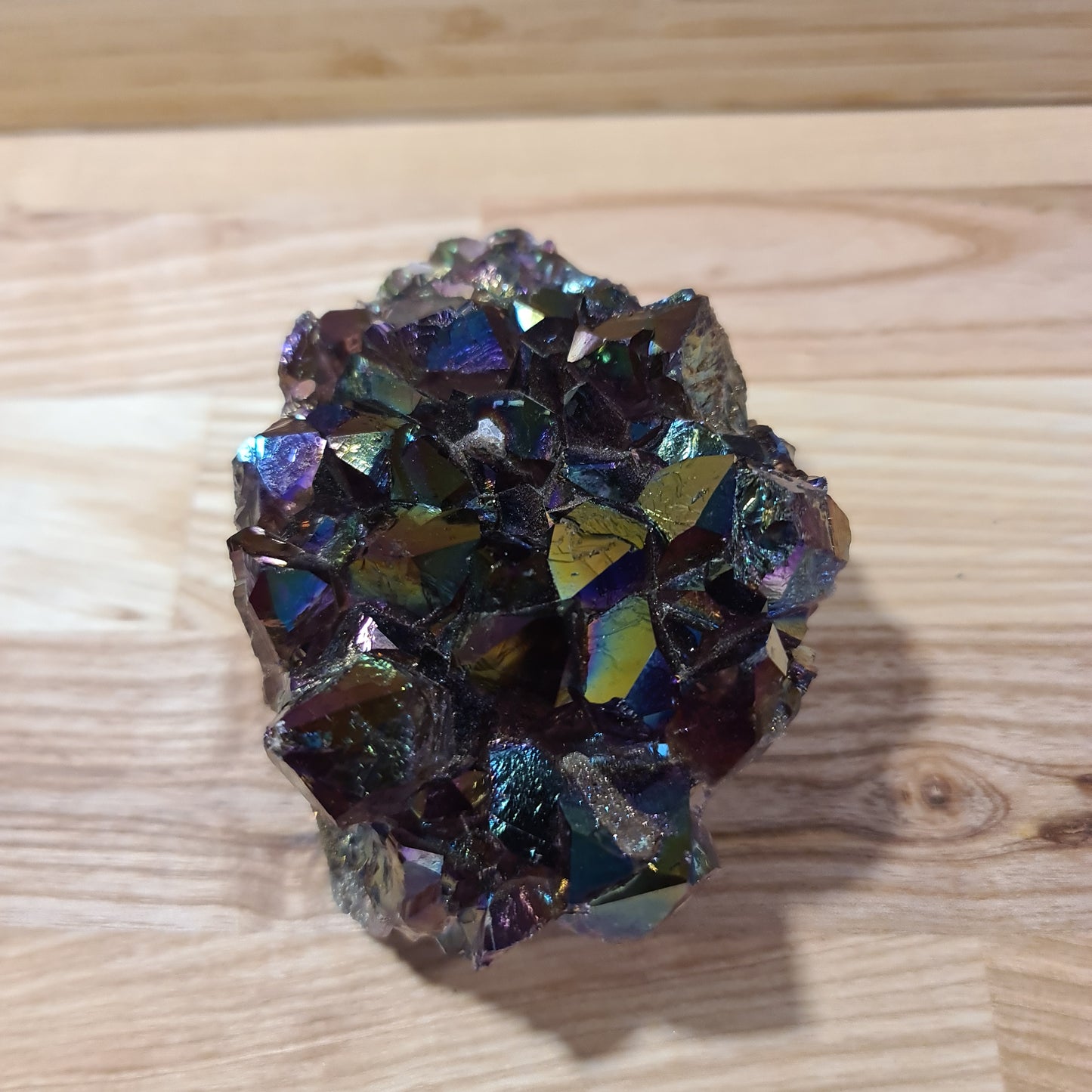 Titanium Aura Quartz Cluster