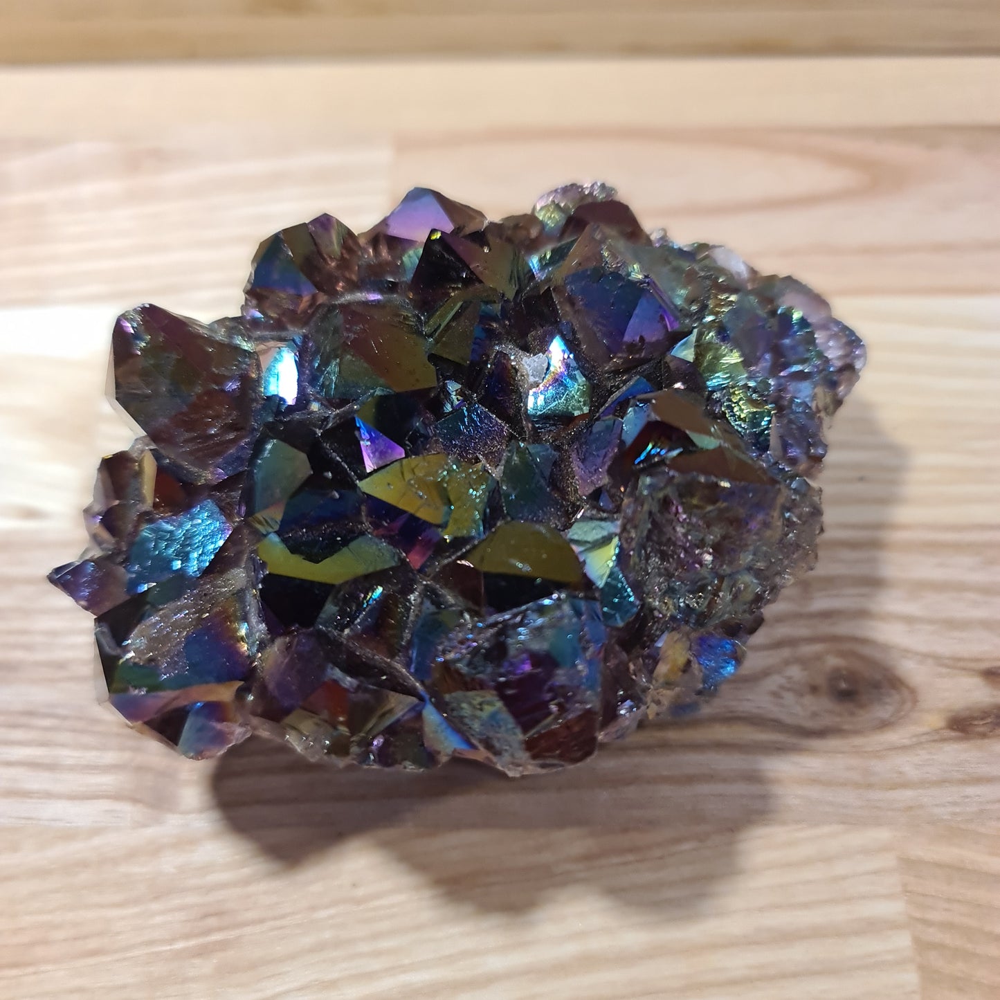Titanium Aura Quartz Cluster