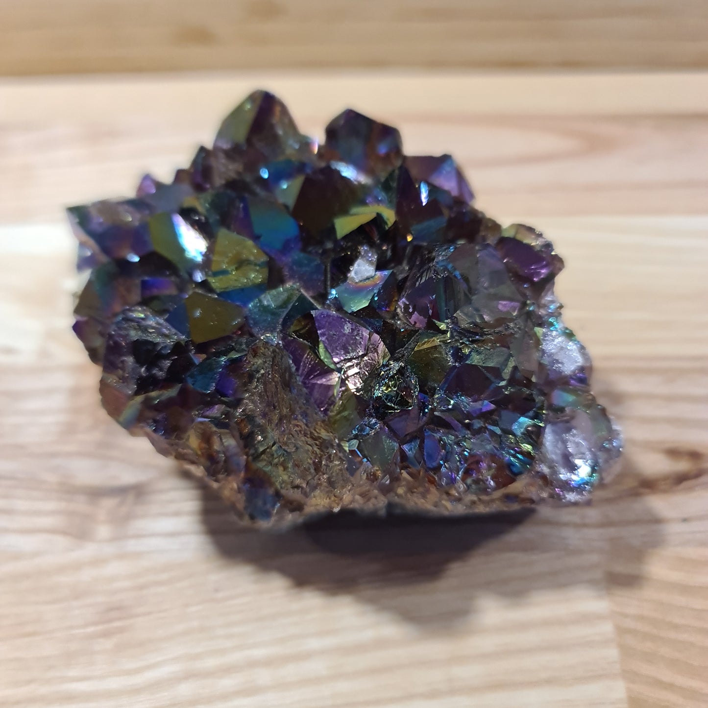 Titanium Aura Quartz Cluster