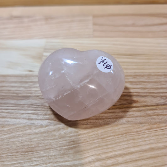 Rose Quartz Puffy Heart