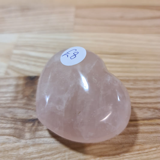 Rose Quartz Puffy Heart