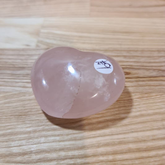 Rose Quartz Puffy Heart