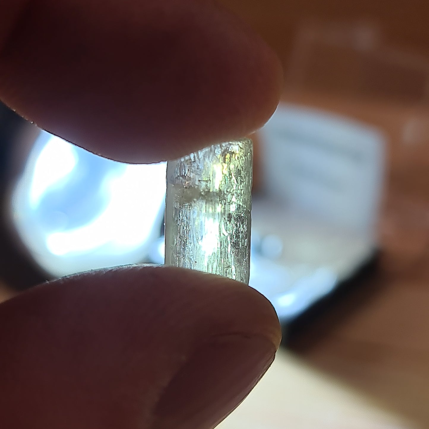 Aquamarine AA grade specimen in case
