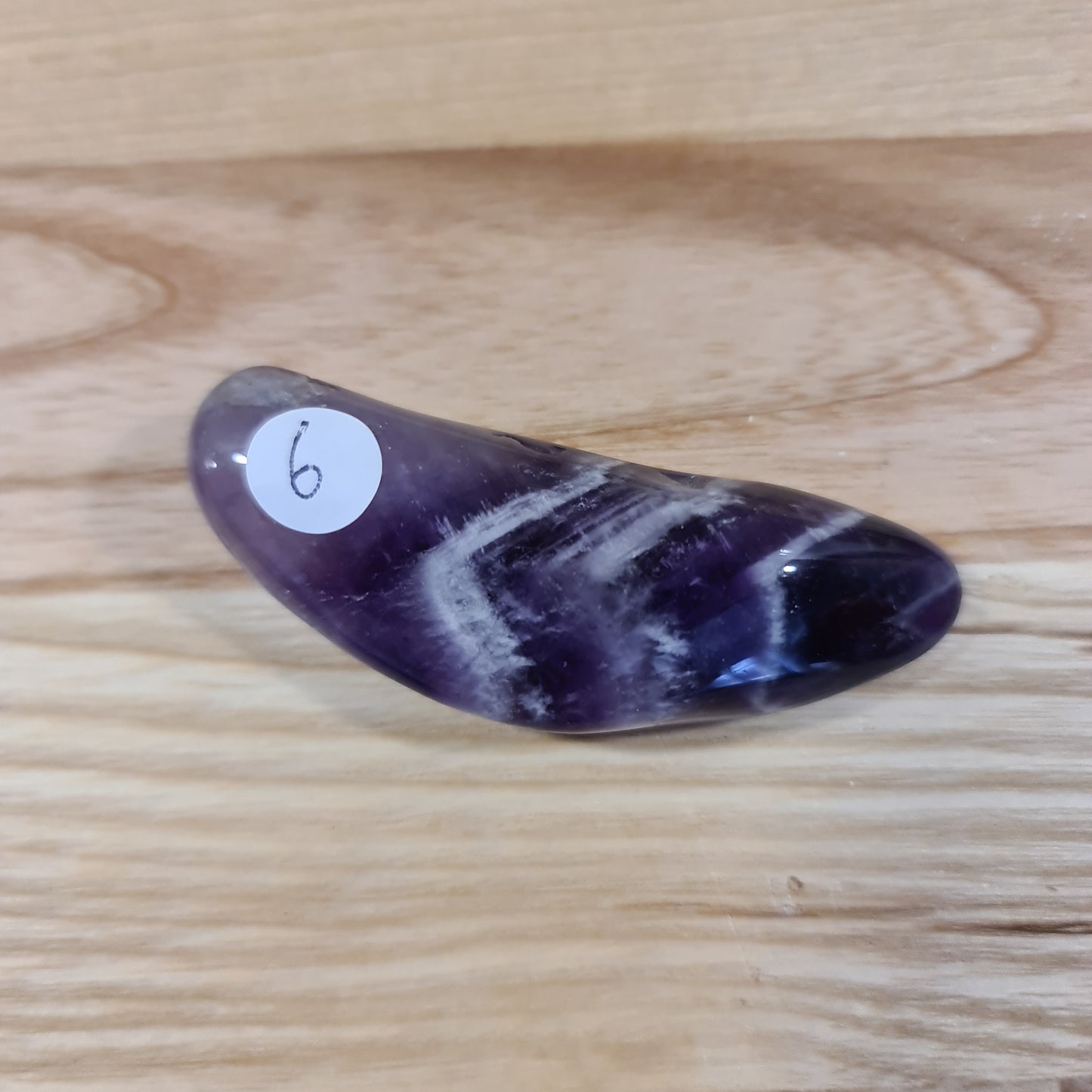 Chevron Amethyst polished pebbles - A Grade