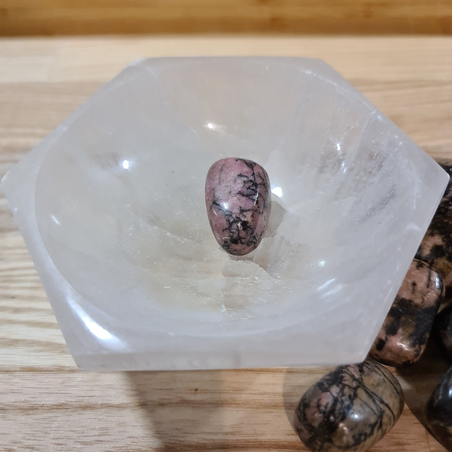 Selenite Hexagonal Bowl