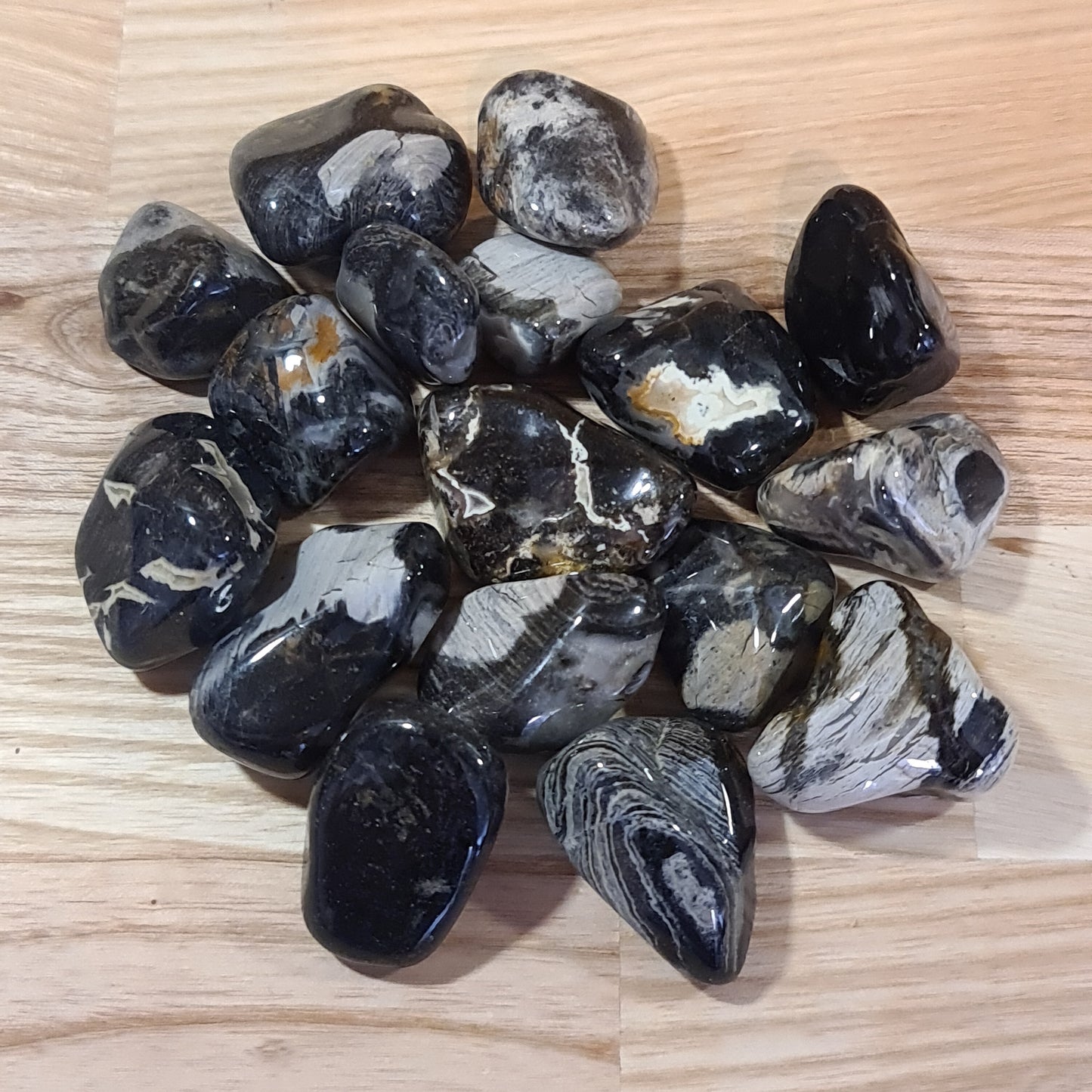 Silver Leaf Jasper Tumblestone