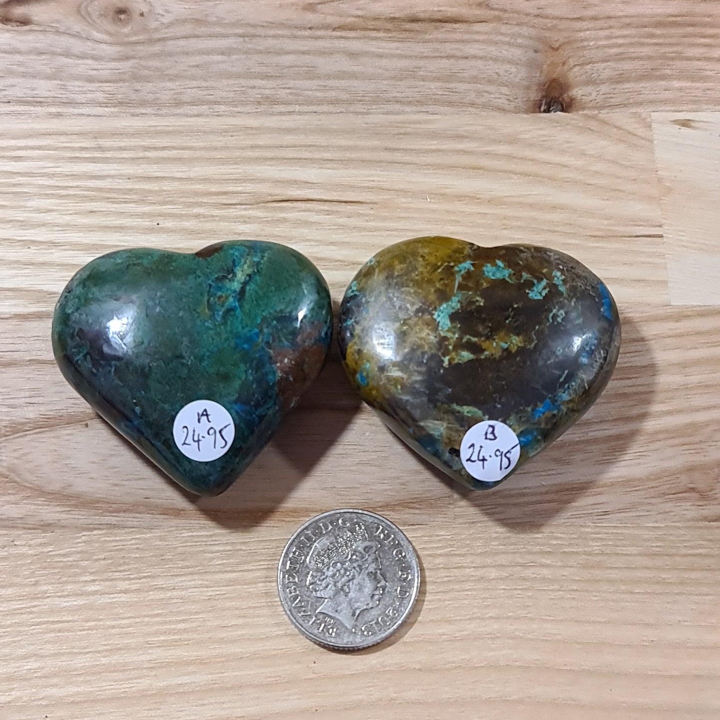 Chrysocolla Heart 40-50mm