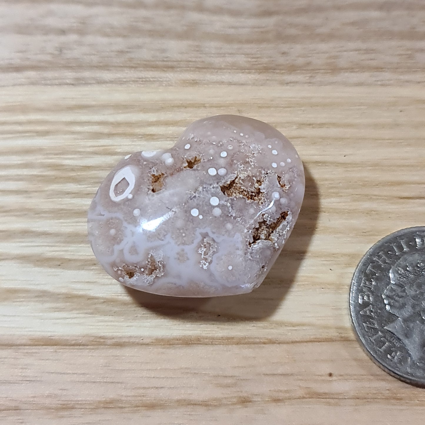 Flower Agate Hearts