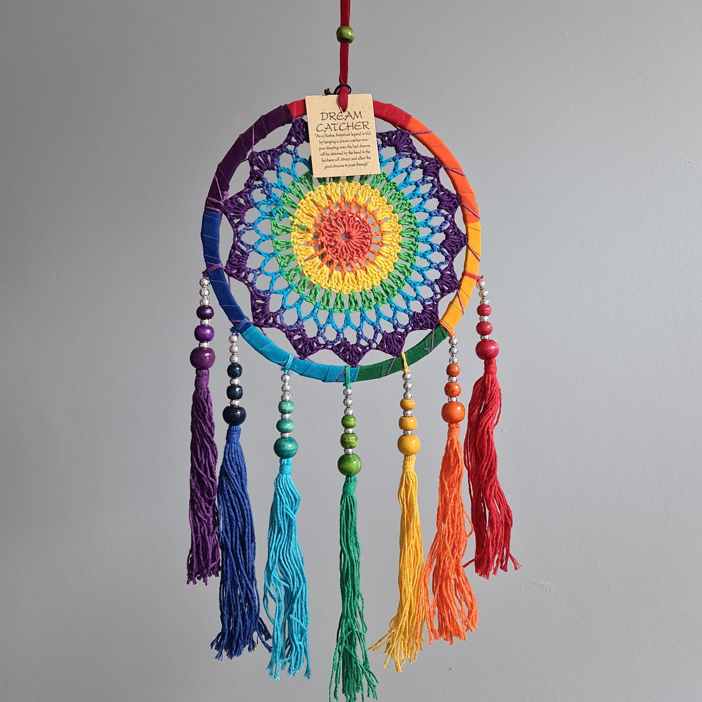 Chakra Beads Woven Dreamcatcher