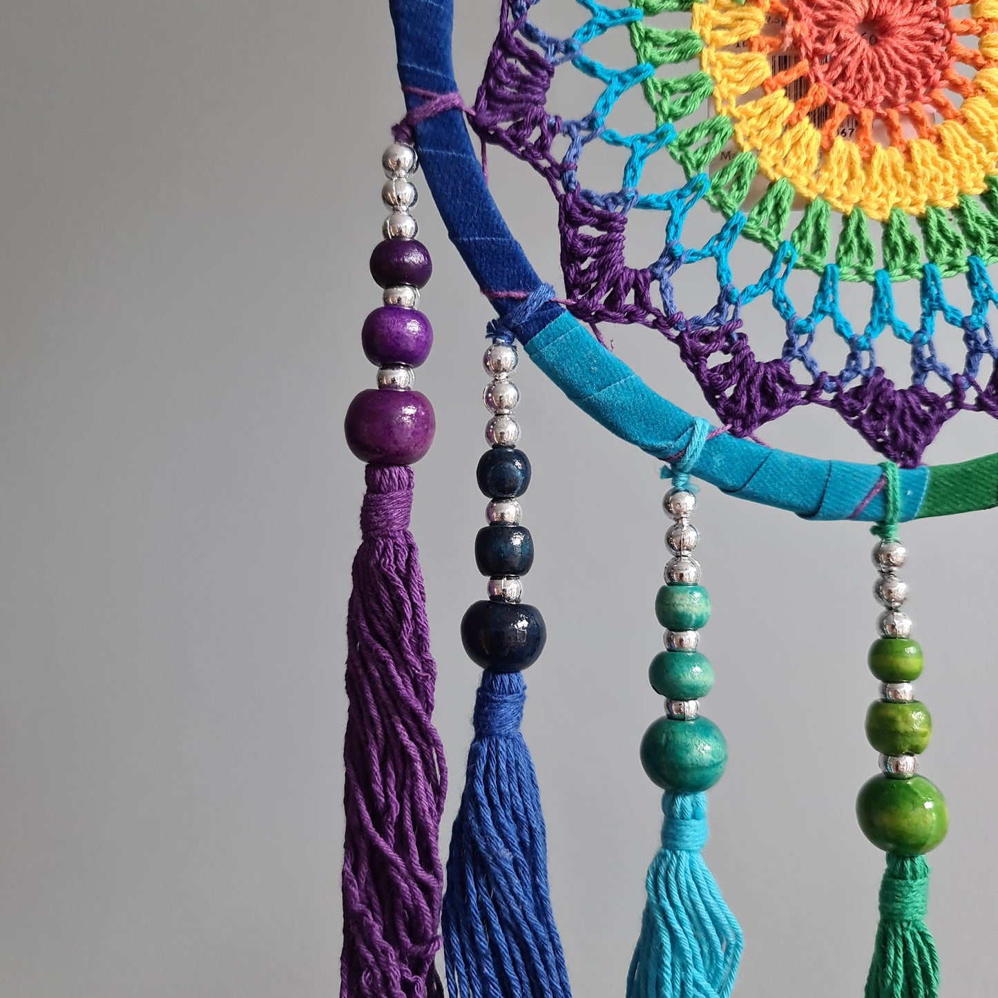 Chakra Beads Woven Dreamcatcher