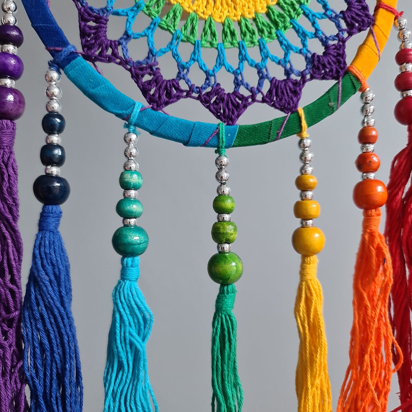 Chakra Beads Woven Dreamcatcher