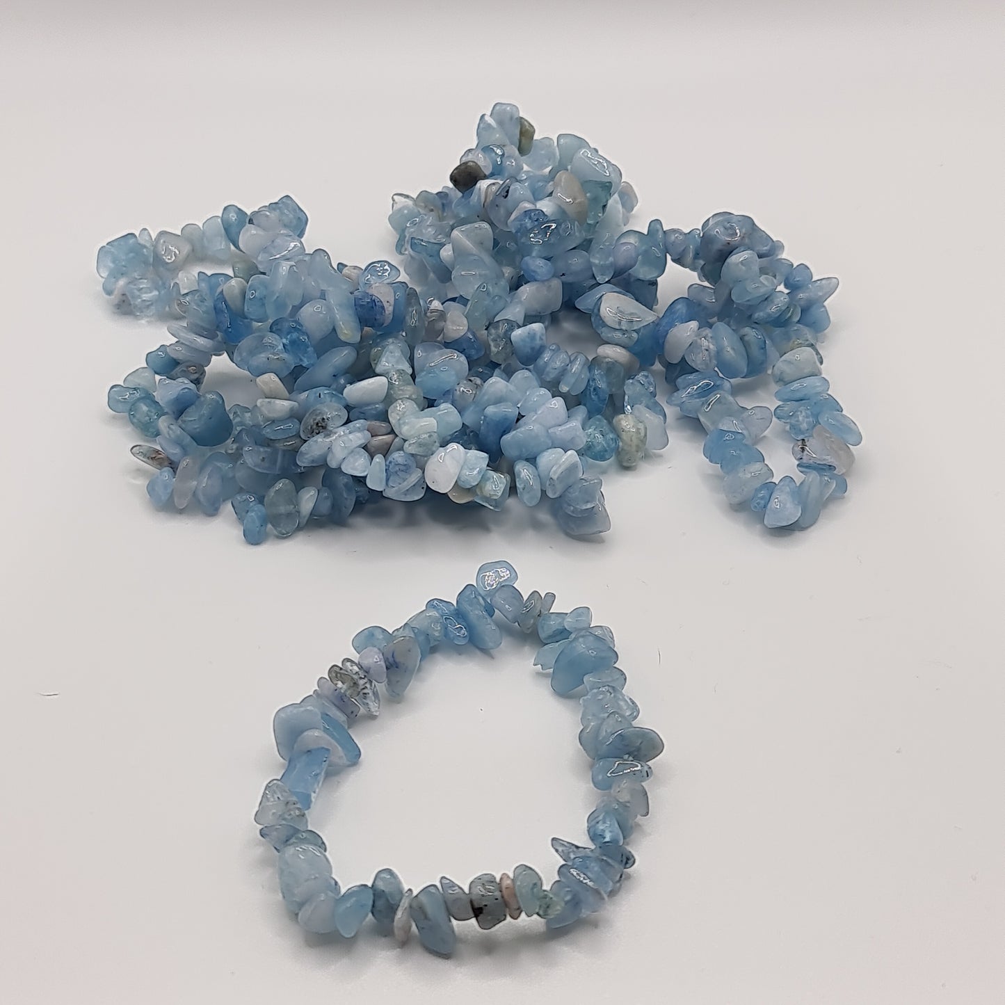 Aquamarine Chip Bracelet