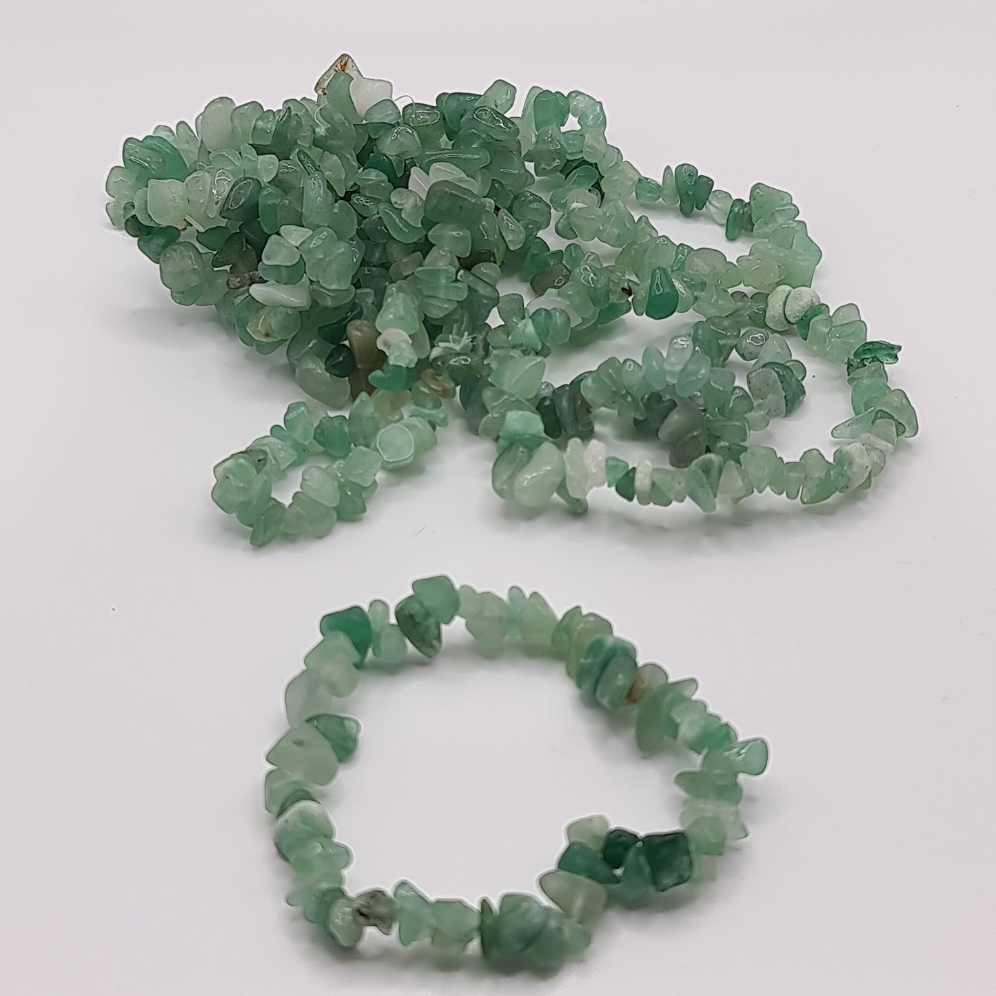 Green Aventurine Chip Bracelet