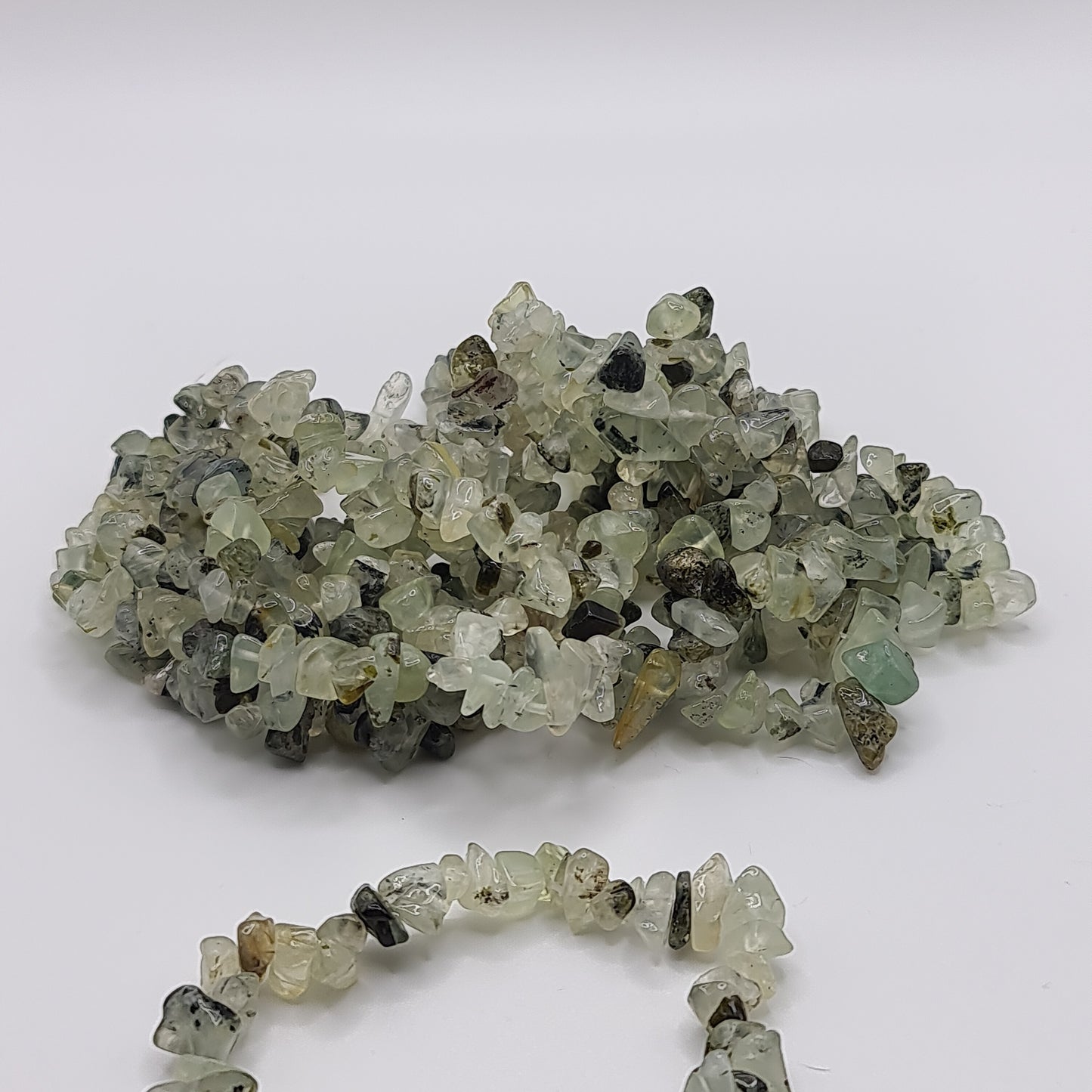 Prehnite & Epidote Chip Bracelet