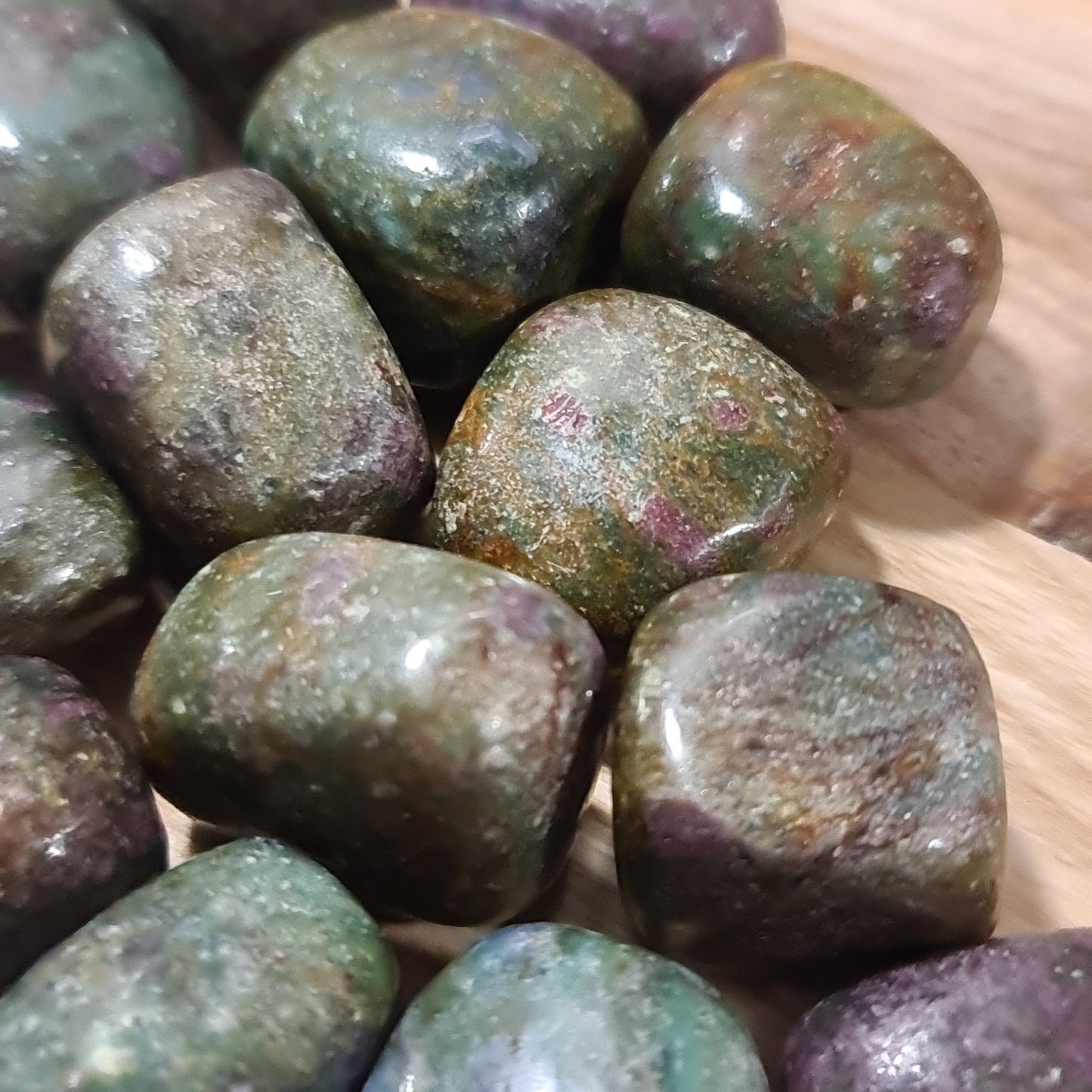 Ruby in Zoisite Tumblestone