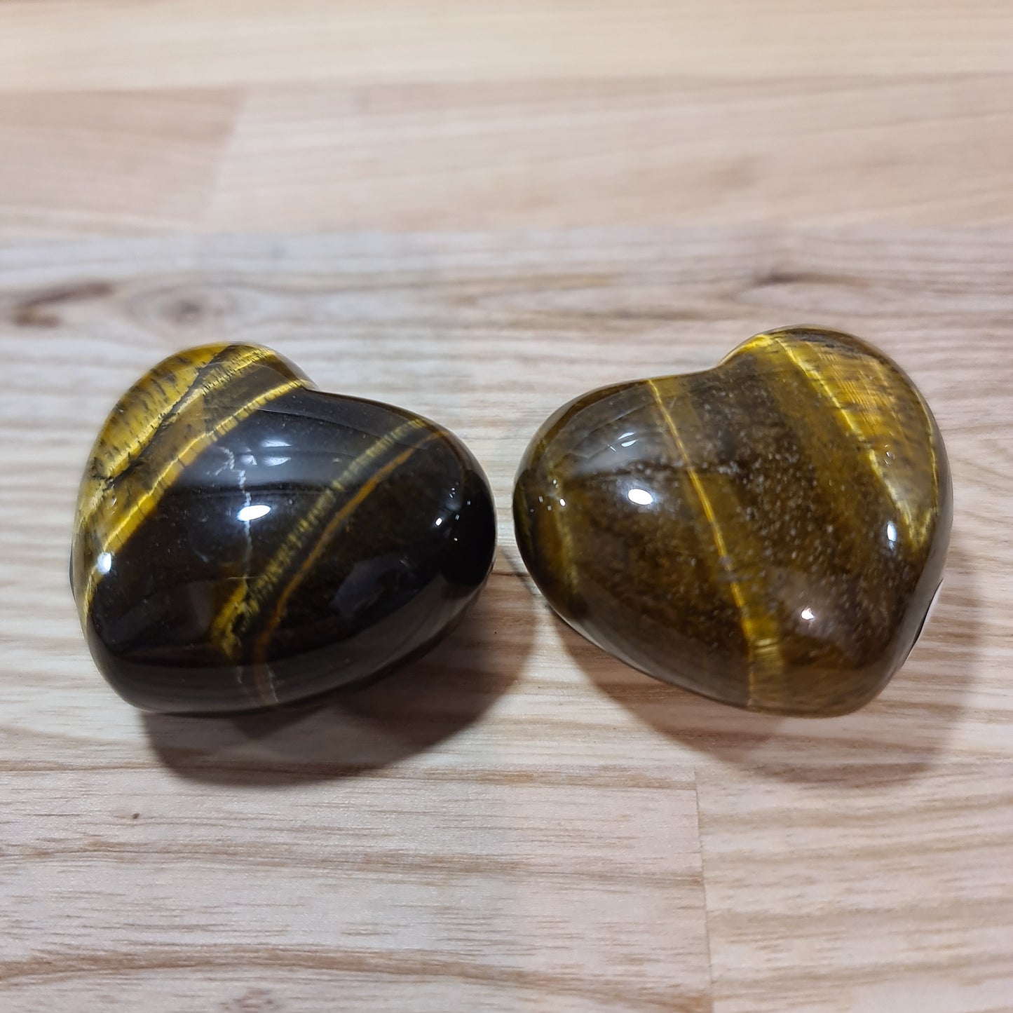 Tigers Eye Puffy Heart