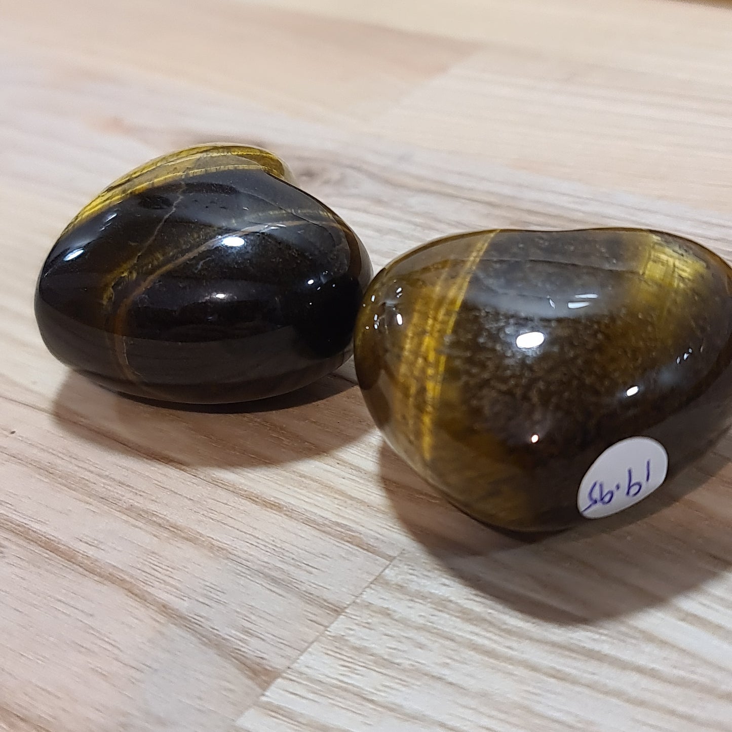 Tigers Eye Puffy Heart